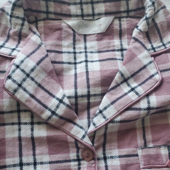 Patricia Lingerie  Plaid Flannel 2 pc Pajamas Sz M - Picture 3 of 6